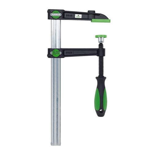 KUK-490+0400-100 Струбцина VIRIDIS из ковкого чугуна, с удобной трёхкомпонентной рукояткой KUKKO