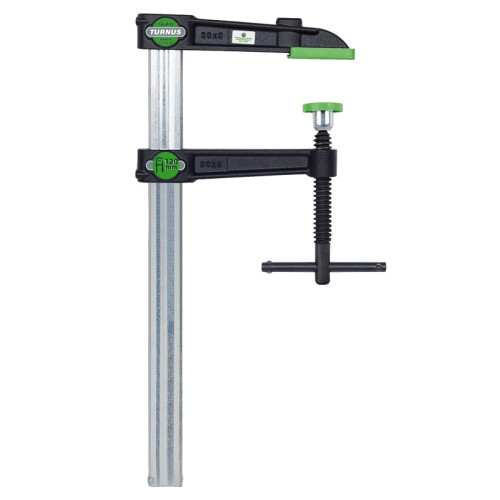 KUK-490K0600-120 Струбцина VIRIDIS из ковкого чугуна, со стальной Т-образной рукояткой KUKKO