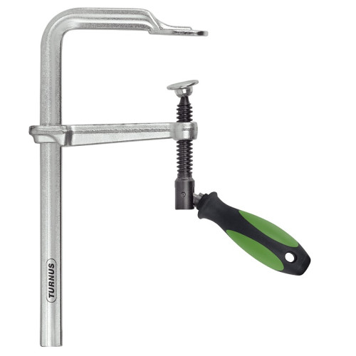 KUK-469U+0250-120 Цельнометаллическая струбцина VIRIDIS, с удобной трёхкомпонентной откидной рукояткой KUKKO